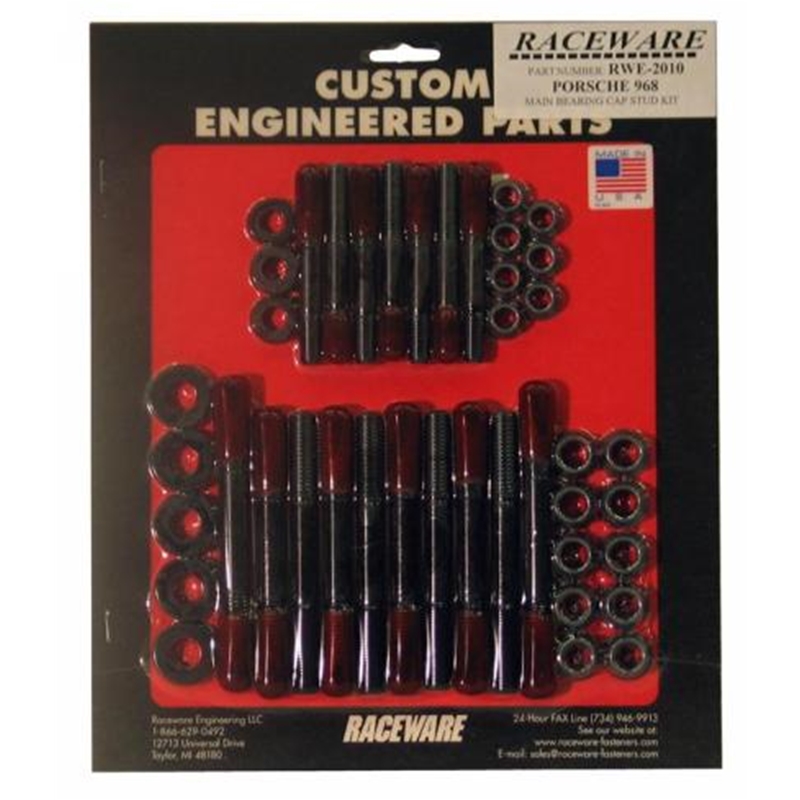 Porsche 968 RACEWARE Main Bearings Stud Cap Kit