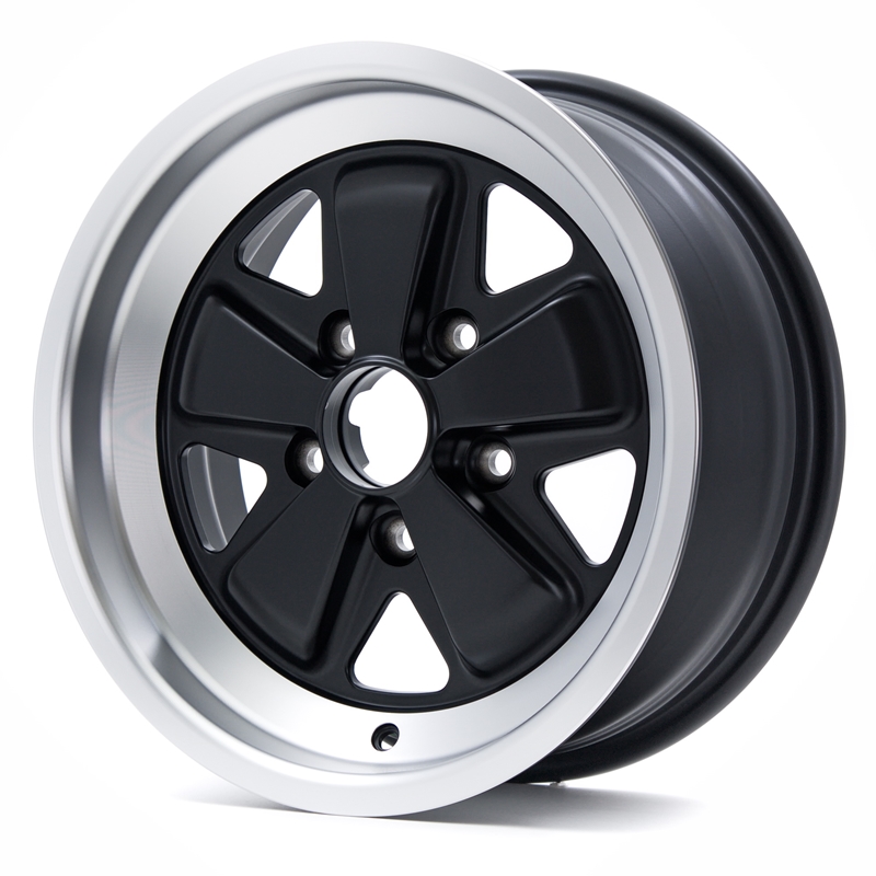 Porsche Fuchs Matt Black with Diamond Cut Lip - 9x15 - 911 SC, Carrera -1987 back axle