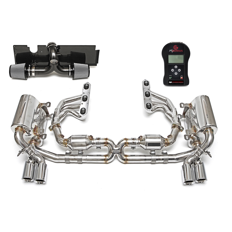 Porsche 996 Carrera Sport Performance Package with ECU w/ Short (1999-2001) Tips - Polished Chrome