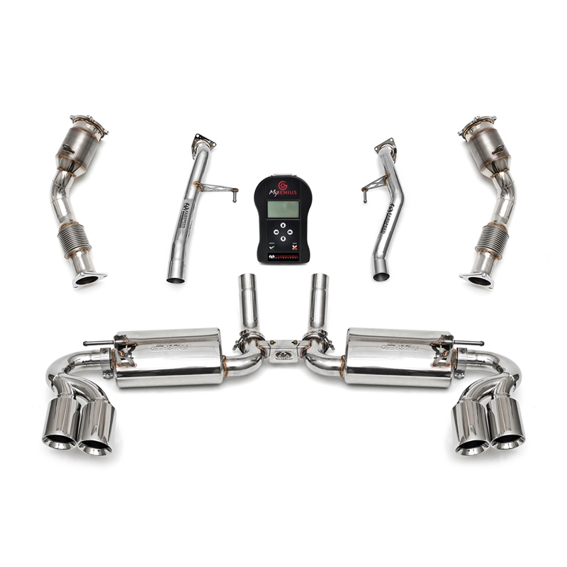 Porsche 957 Cayenne Turbo Sport Performance Package with ECU w/ Tips - Polished Chrome