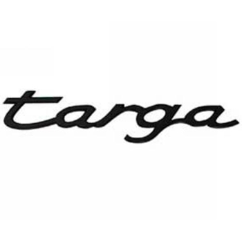 Porsche Emblem Badge Rear Deck - Black Targa