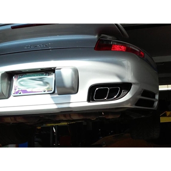 997 TT Muffler Tips Set Dual Square S. Steel