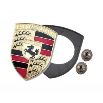 Porsche Hood Emblem Badge Crest Kit 1973-94 Style