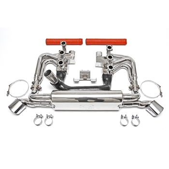Porsche 911 Carrera 3.2 RSR Header Muffler Kit With Heat w/ Tips and Sport Cats (1984-1989)