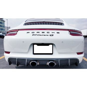 Porsche 991.2 NR Rear Finned Diffuser (2017 Center Exhaust models ONLY)