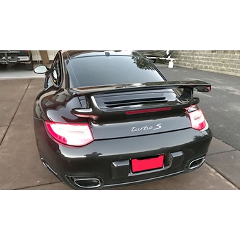 Porsche 997TT GT2 Engine lid Wing w/ Carbon Fiber Gurney (2008-2012 Turbo model only)