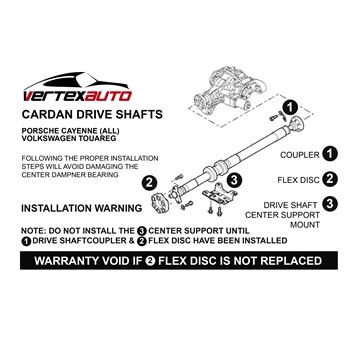 Porsche Cayenne, S & Turbo Drive Shaft - New