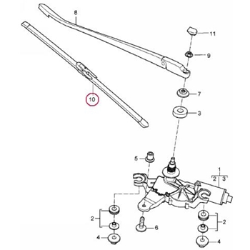 Porsche Wiper Blade - Rear