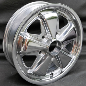 Porsche Fuchs Style Fully Polished Wheels - 4.5x15 - 356 C/SC, 911 -1969, 912