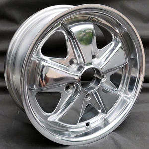Porsche Fuchs Fully Polished Wheel - 6x15 - 356 C/SC, 911 -1989, 914/6