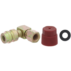 A/C System Retrofit Fitting - R134a - 90 Degree Swivel (Steel) 3/16