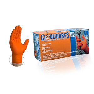 Orange Nitrile Gloves - Large - 559870075