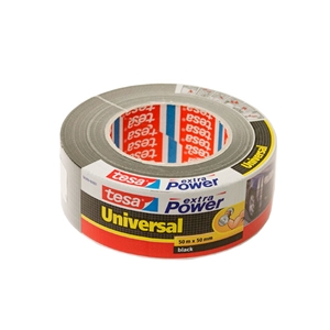 Duct Tape - Tesa Extra Power Universal - Black (50 m X 50 mm Roll) - 5638901